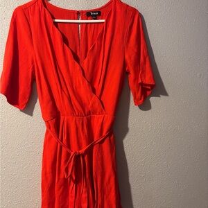 Trixxi Vibrant Red Midi romper